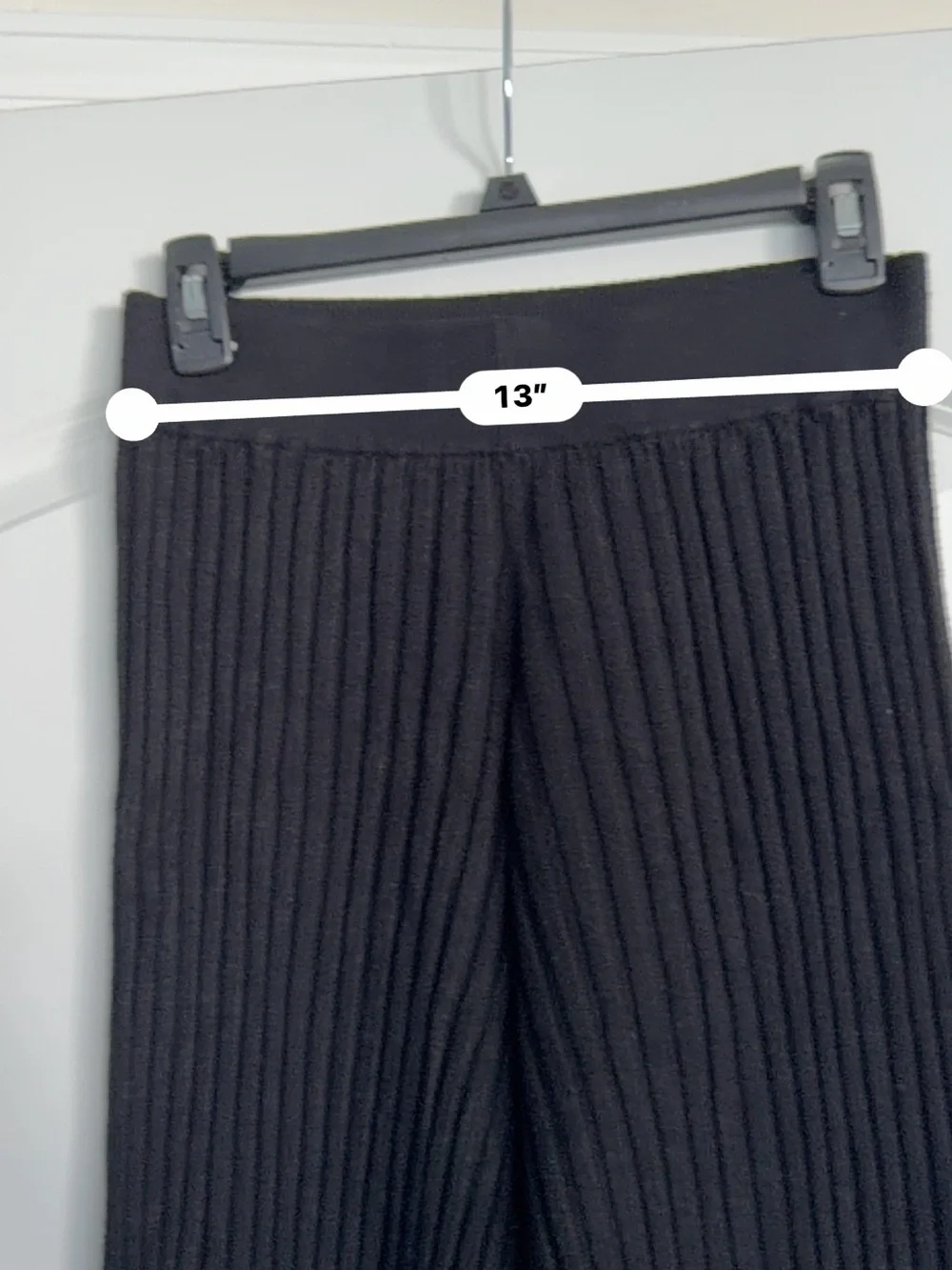 Milano - Women’s Ribbed Knit Black Pants